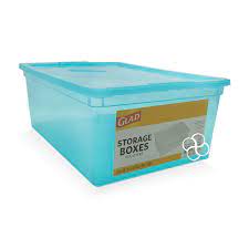 Photo 1 of 2 Pack -Glad Storage Box 10.5L w/Lid - Blue
