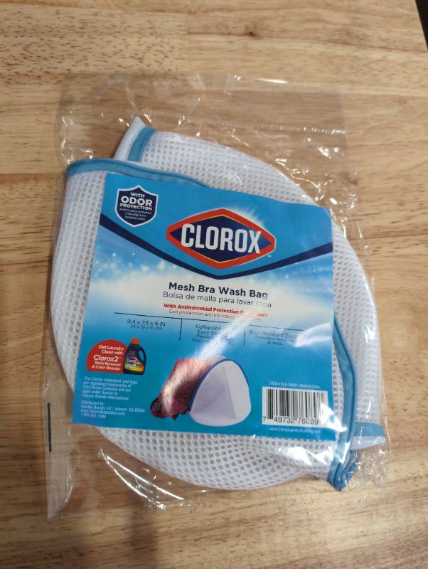 Photo 2 of 3 Pack - Clorox Mesh Laundry Bag for Delicates – Reusable with Protection, Extends Clothing Life, Zipper Closure, White Bra Wash Bag