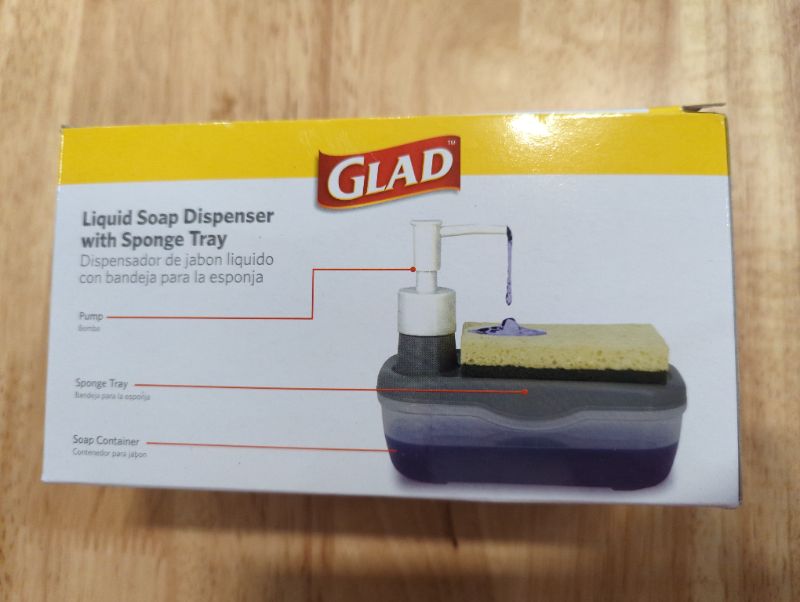 Photo 2 of GLAD - Liquid Soap Dispenser with Sponge Tray