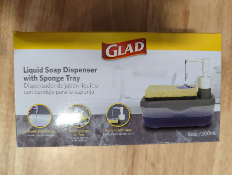 Photo 1 of GLAD - Liquid Soap Dispenser with Sponge Tray
