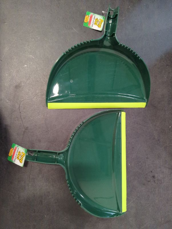Photo 3 of 2 Pack - Pine-Sol Jumbo Dustpan, 13.25” | Heavy Duty Dust Pan with Rubber Edge | Clip-On Design Attaches to Standard Broom Sticks, Green