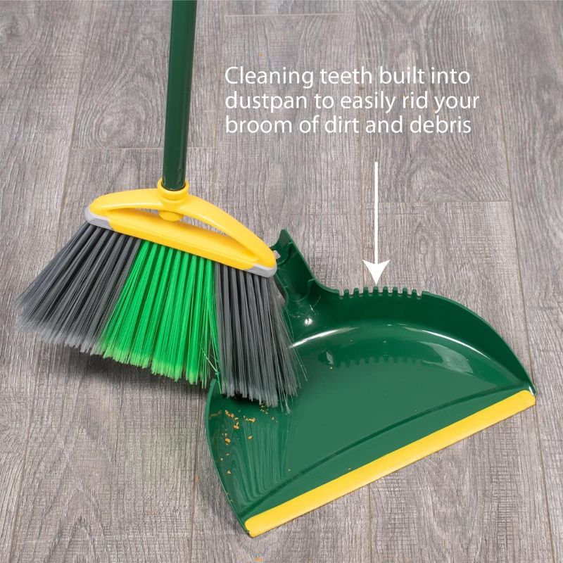 Photo 2 of 2 Pack - Pine-Sol Jumbo Dustpan, 13.25” | Heavy Duty Dust Pan with Rubber Edge | Clip-On Design Attaches to Standard Broom Sticks, Green
