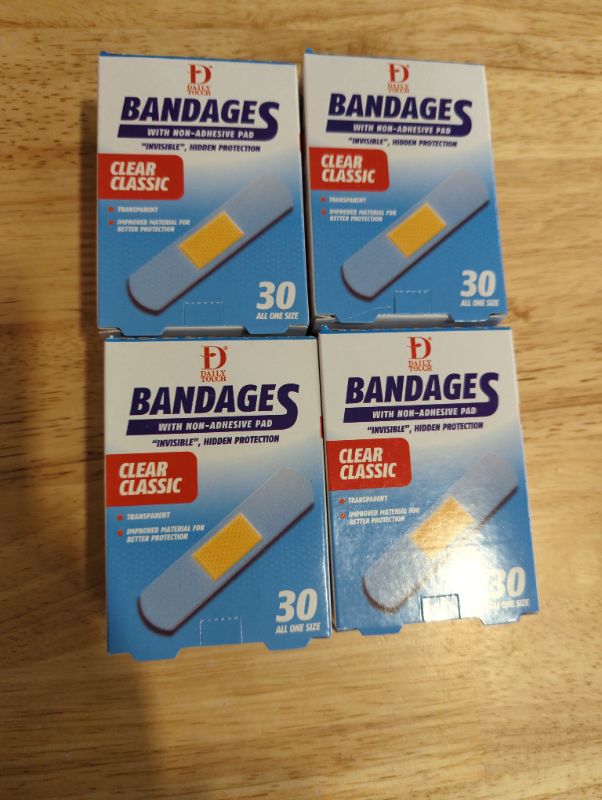 Photo 1 of 4 Pack - Daily Touch Clear Classic Bandages - 30pcs/pack - EXPIRED