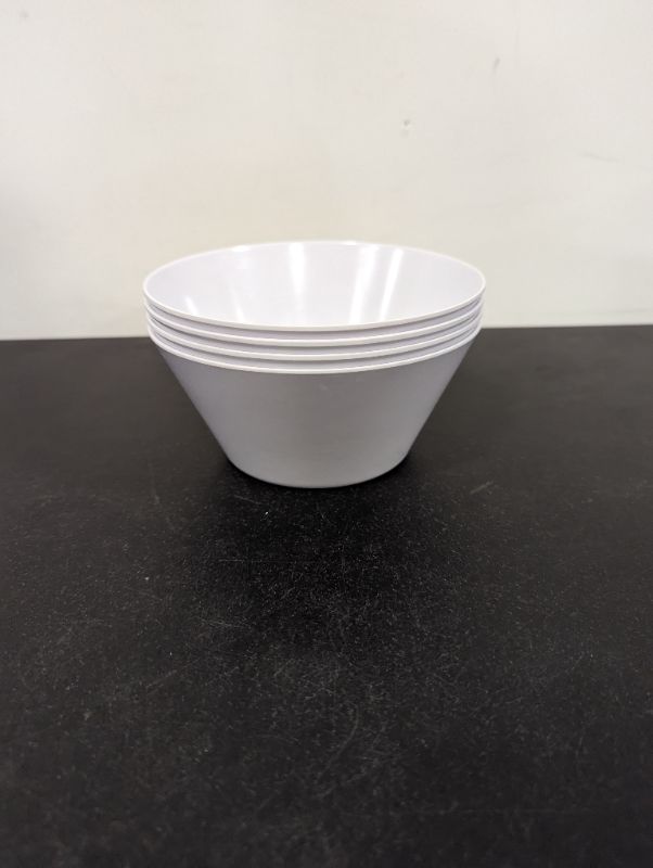 Photo 3 of GLAD - 6" Melamine Cereal Bowl - Set of 4 - White