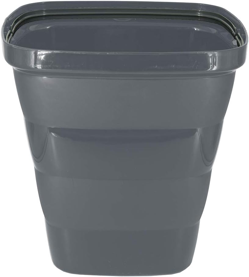 Photo 1 of Glad Metro Plastic Waste Bin – 14L, Rectangle with Bag Ring, Gray
