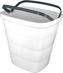 Photo 1 of Glad Metro Plastic Waste Bin – 11L, Rectangle with Bag Ring, White