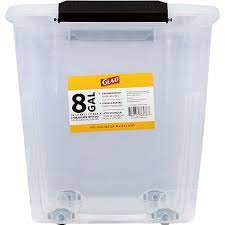 Photo 1 of 2 Pack - Glad Storage Box w/Lid - 8 Gallons + 3 Gallons