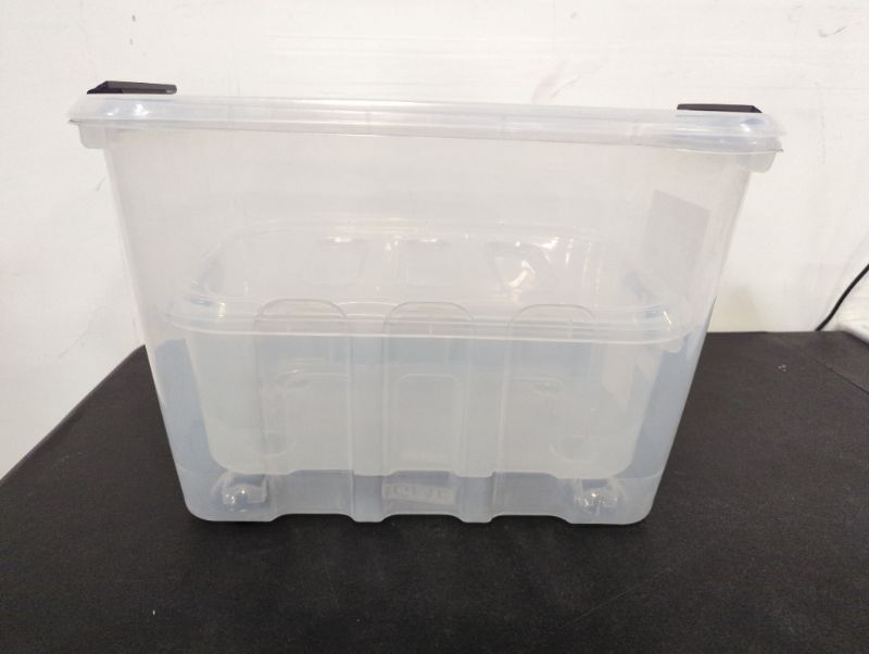 Photo 3 of 2 Pack - Glad Storage Box w/Lid - 8 Gallons + 3 Gallons