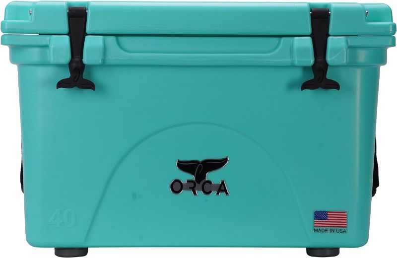 Photo 1 of ORCA 40-Quart Insulated Hard Cooler with Flexible Grip Handles, Padlock Ready, Keeps Ice Cold for Days, Rugged, Sturdy for Beach, Camping, Travel, Road Trip, Hunting