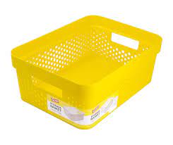 Photo 1 of 2 Pack GLAD - 1 Yellow Perforated Storage Basket + 1 Light Pink Perforated Storage Basket - 2 Gallons