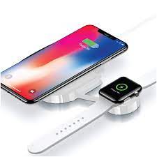 Photo 1 of Gabba Goods Dual Wireless Charging Station for Phone and Smart Watch - White