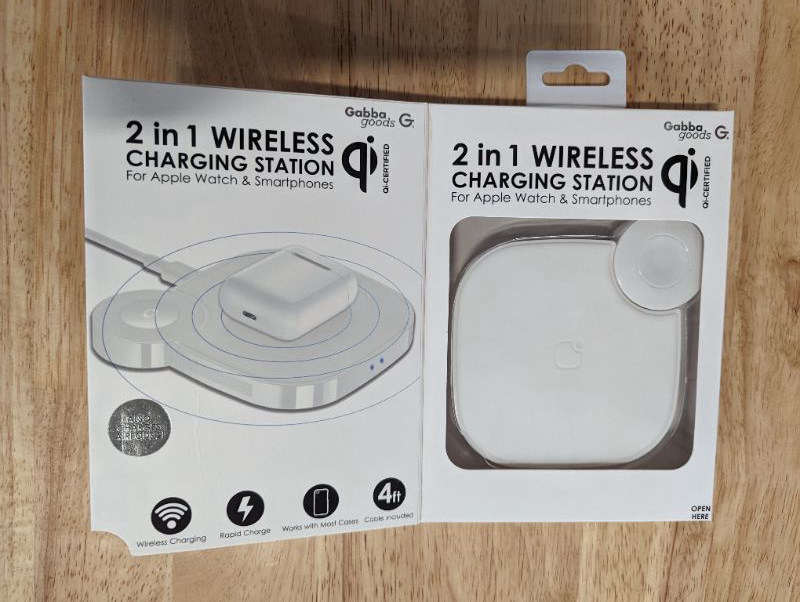 Photo 4 of Dual Wireless Charging Station for Phone and Smart Watch - White