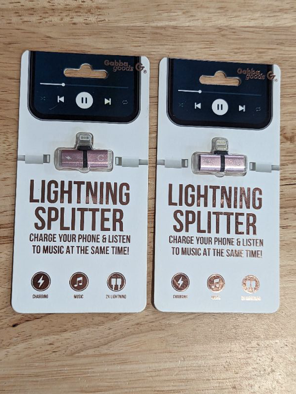 Photo 2 of Gabba Goods - 2 Pack - Lightning Splitter - Rose Gold