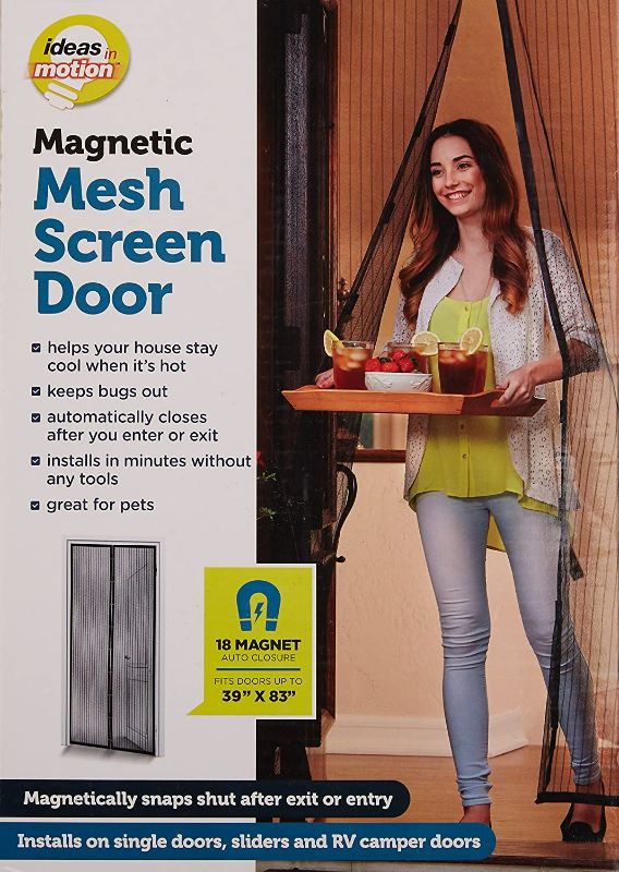 Photo 1 of Ideas In Motion Magnetic Mesh Screen Door Fits Up to 19.5 x 83 in
