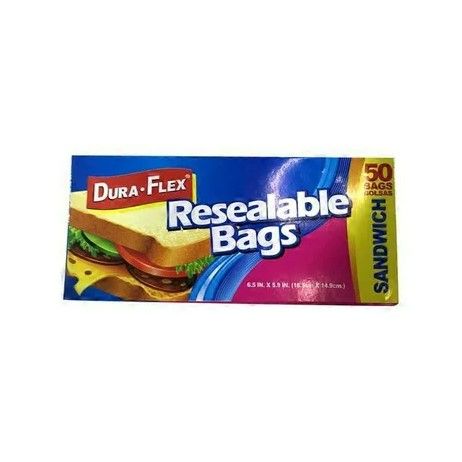 Photo 1 of (6 boxes) Duraflex Resealable Sandwich Bags 50 count