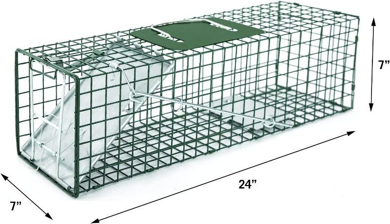 Photo 2 of HOMESTEAD Heavy Duty Live Trap, Small Catch and Release Animal Trap - Professional Style One-Door Live Animal Traps for Rabbit, Squirrel, Possum, Skunk, Kitten, Mink
