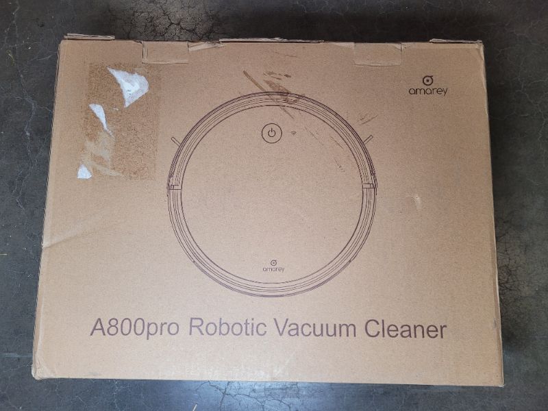 Photo 3 of Amarey A800 Robot Vacuum - Super Suction Robotic Vacuum Cleaner, Long Lasting, Timer Function, Self-Charging, Multiple Cleaning Modes, Amarey Robot Vacuum Cleaner for Pet Hair, Hard Floor, Carpet
