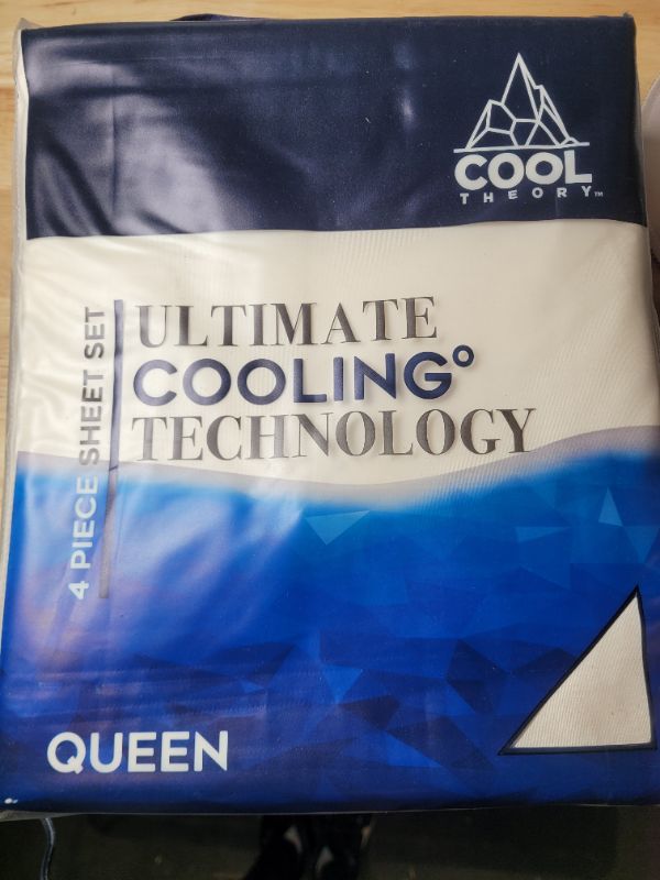 Photo 2 of COOL THEORY 4 pc Cooling Sheet Set QUEEN white