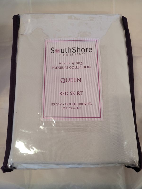 Photo 2 of Southshore Fine Linens Vilano Springs Premium Collection QUEEN Pleated Bed Skirt 110 GSM double brushed microfiber