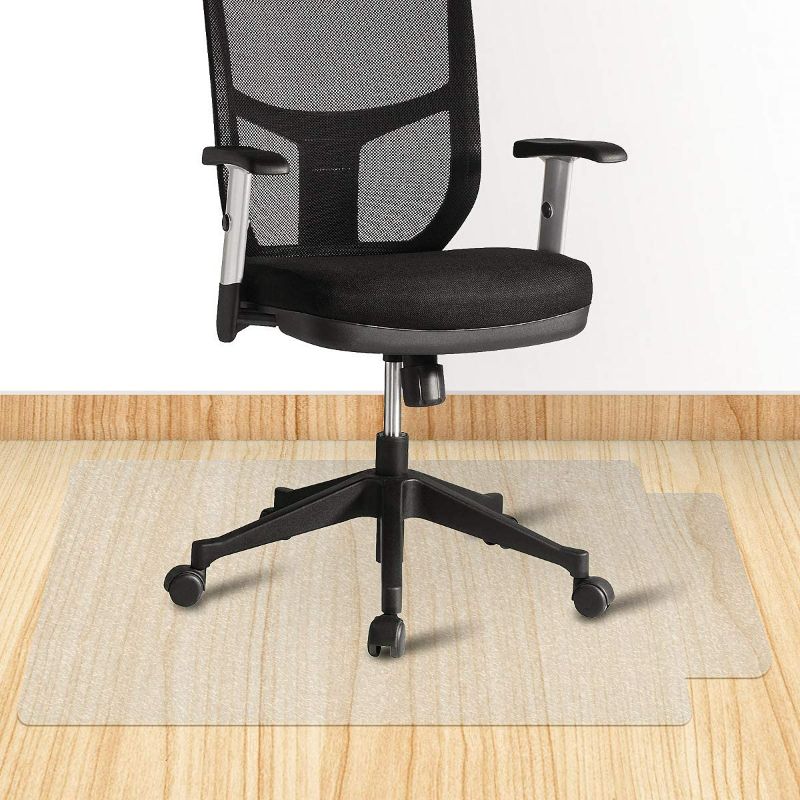 Photo 1 of YOUKADA Office Chair Mat with Lip for Hardwood Floor, Transparent Floor Mats for Rolling Chairs, Wood/Tile Protection Mat for Office & Home (34" x 43'')