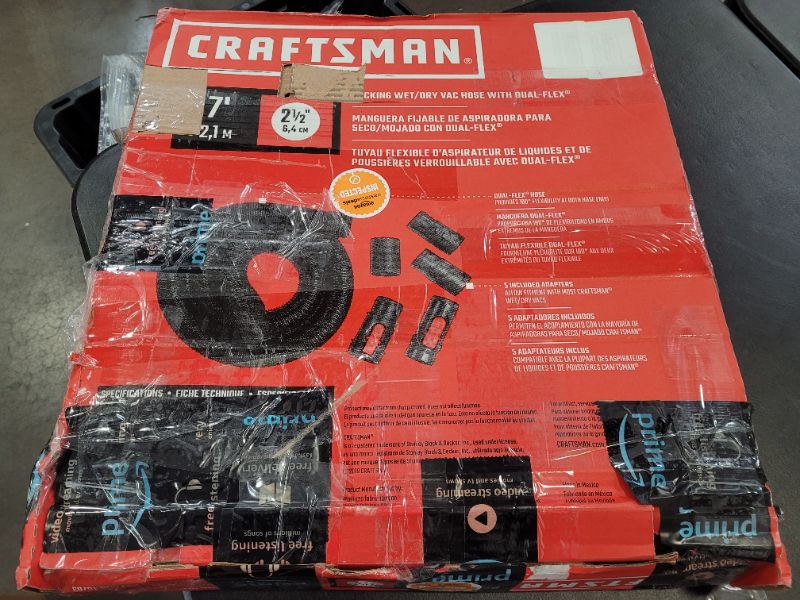 Photo 4 of CRAFTSMAN CMXZVBE38763 2-1/2 in. x 7 ft. POS-I-LOCK Wet/Dry Shop Vacuum Hose Kit