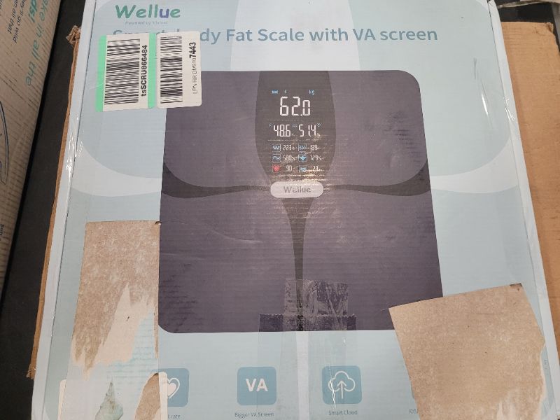 Photo 3 of Wellue Scales for Body Weight and Fat,High Accurate Bluetooth Bathroom Digital Body Fat Scale,15 Body Composition Analyzer Sync with Free App