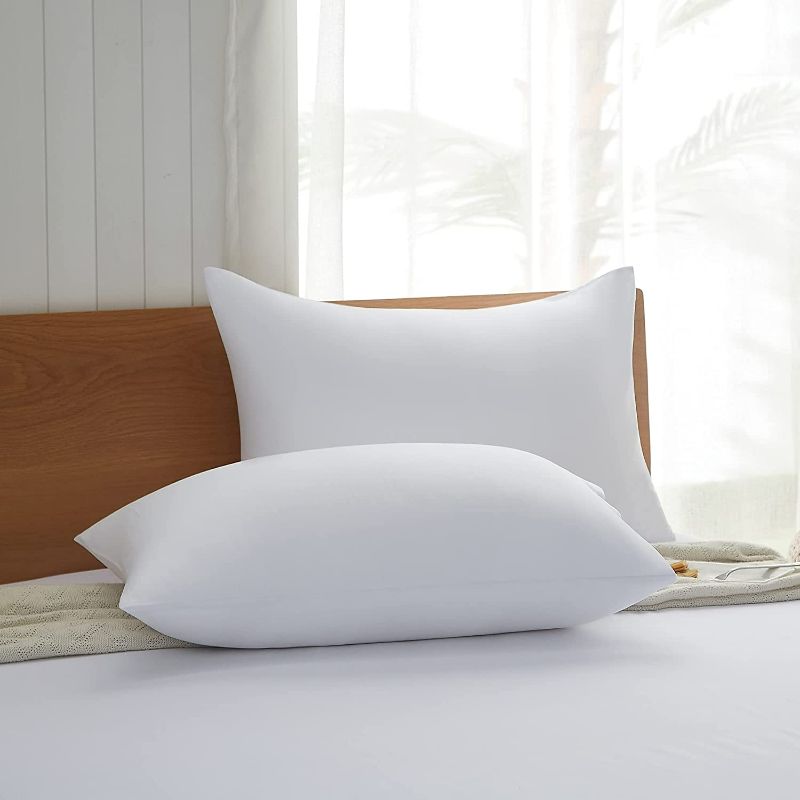 Photo 1 of Acanva Bed Pillows for Sleeping 2 Pack, Down Like Filling Luxury Soft Supportive Plush for Side Back and Stomach Sleepers, White 20x36