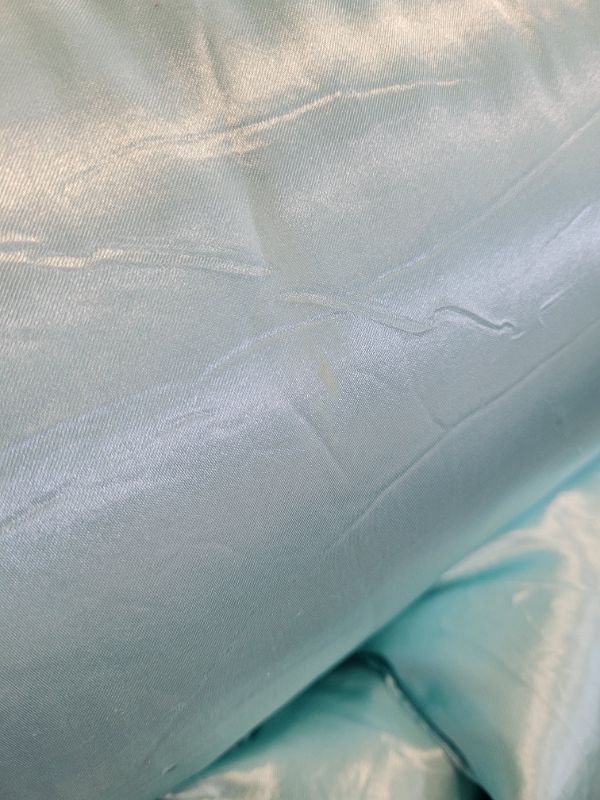 Photo 4 of full/queen 88x88 turquoise silk/satin comforter/duvet