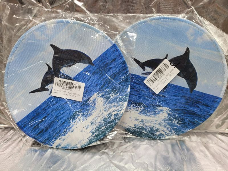 Photo 1 of (2 pack) Jumping Dolphins ROUND MOUSEPAD Mouse Pad Great Gift Idea