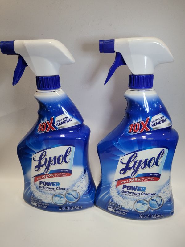 Photo 2 of Lysol Power Bathroom Cleaner Spray, 32oz (Pack of 2)