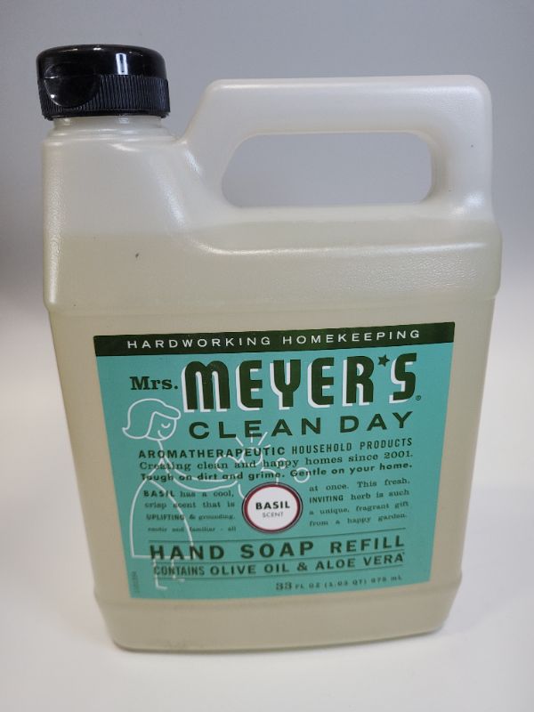 Photo 2 of Mrs. Meyers Liquid Hand Soap Refill Liquid 33 Oz Basil Scent