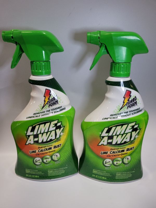 Photo 2 of Lime-A-Way Bathroom Cleaner, 32 fl oz Bottle, Removes Lime Calcium Rust (Pack of 2) 
