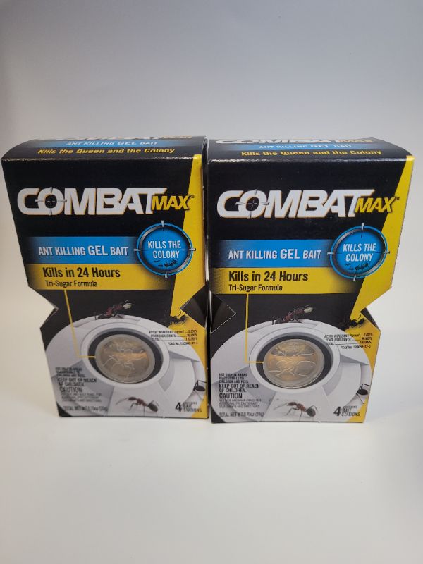 Photo 2 of Combat Max Ant Killing Gel Bait Station, Indoor and Outdoor Use 4 Bait Stations (2 pack)
