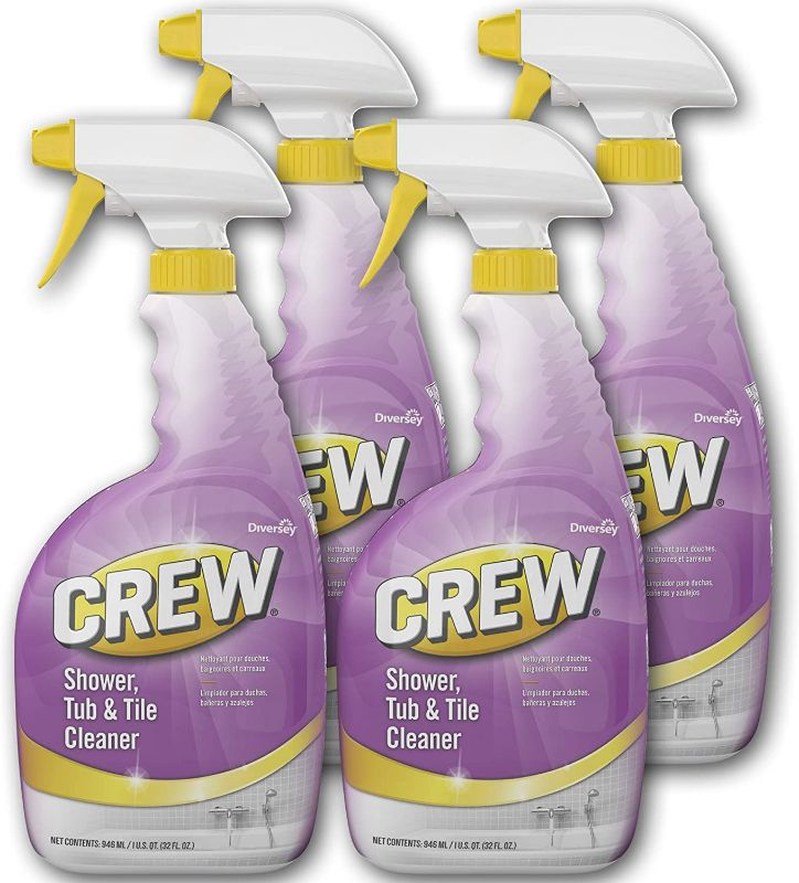 Photo 1 of Diversey - Crew Shower, Tub and Tile Cleaner 32 oz./946 mL Capped Spray Bottles (Pack of 4)