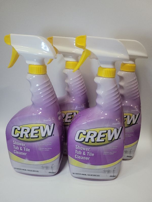 Photo 2 of Diversey - Crew Shower, Tub and Tile Cleaner 32 oz./946 mL Capped Spray Bottles (Pack of 4)