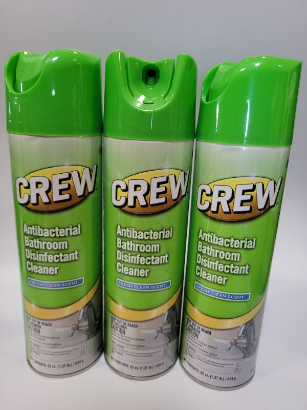 Photo 2 of (3 pack) 22oz Crew Antibacterial bathroom cleaner. Disinfectant great for all surfaces. Fresh Clean scent