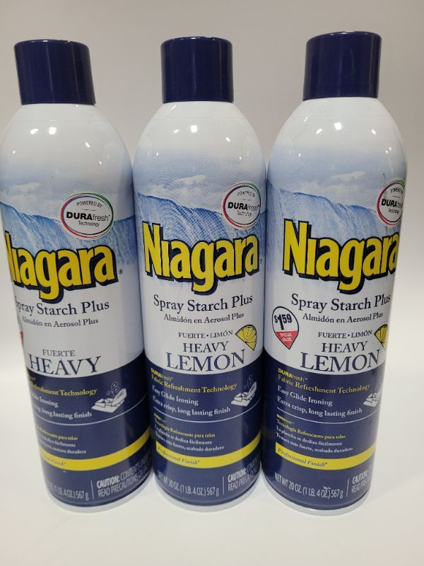 Photo 2 of 4 count Niagara Sizing Fabric Finish Spray and 3 count Niagara Spray Starch Plus Heavy Lemon