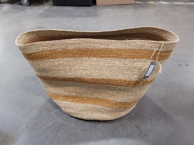 Photo 2 of Large Soft Striped Basket - Threshold designed with Studio McGee