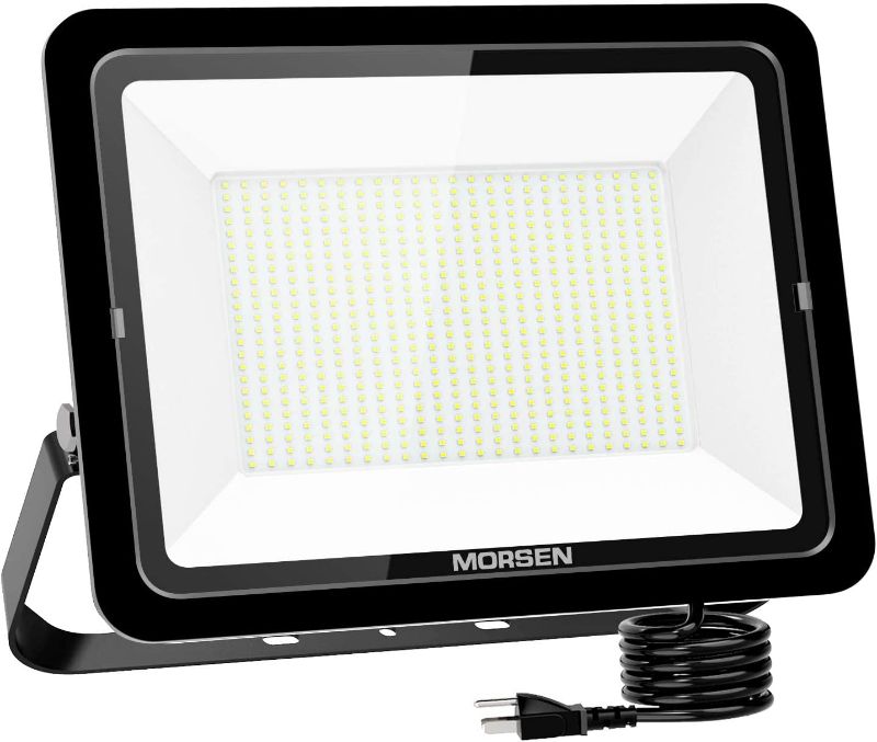 Photo 1 of MORSEN 500W LED Flood Light, IP66 Waterproof, 50000lm Security Lights, 5000K Daylight White, Super Bright Outside Floodlights LED Stadium Light Spotlight Wall Lights Exterior Lighting