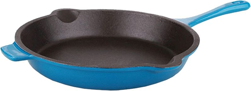 Photo 1 of BergHOFF Neo 10" Enameled Cast Iron Fry Pan, Even Heat, Induction Cooktop Compatible, Oven Safe Up To 400°F, Blue