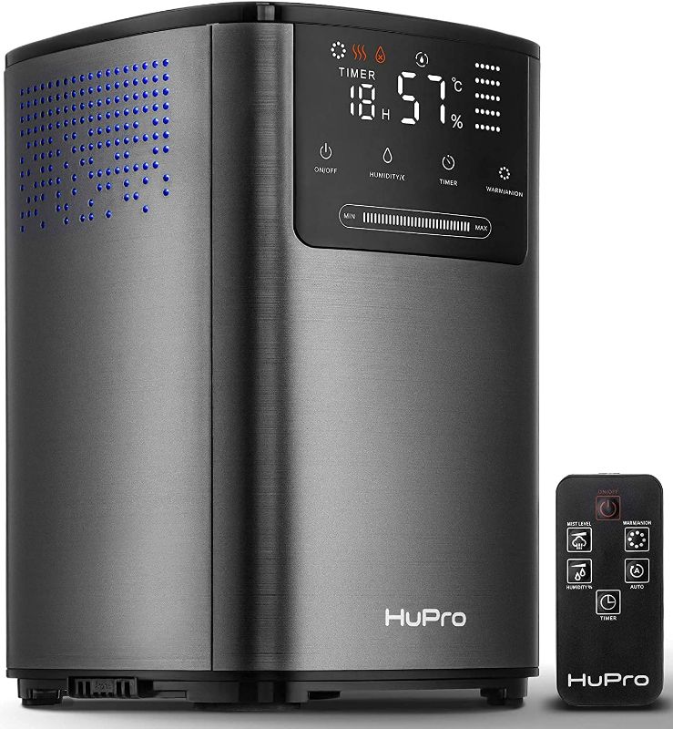 Photo 1 of HuPro Ultrasonic Warm and Cool Mist Top Fill Cool Humidifier for Large Room Home Bedroom Living Room 4L Big Capacity, Air Ultrasonic Humidifiers with Essential Oil Diffuser, Sleep Mode, Quiet for Baby