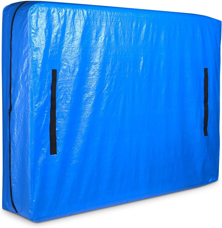 Photo 1 of Mattress Bag Cover for Moving Storage Heavy Duty 8 Handles Zipper Reusable Cover with Strong Zipper Closure Full XL Size