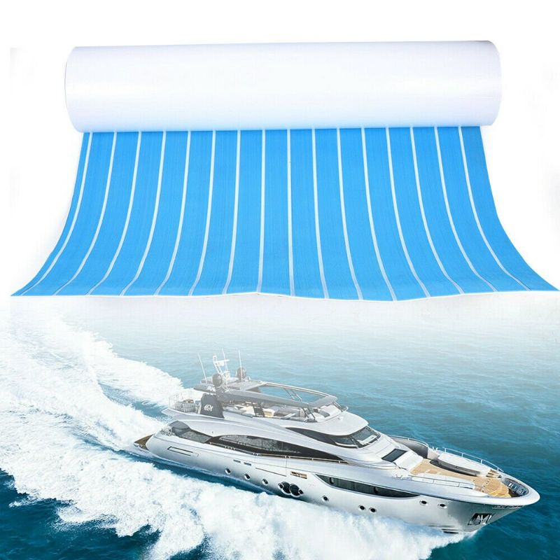 Photo 1 of Haiping Line 94.5"X35.4" EVA Latest Products Self Adhesive Non-Slip Boat Flooring Decking Pad Marine Decorative Mat Suitable for Yacht Swimming Pool Bathing Room, etc.