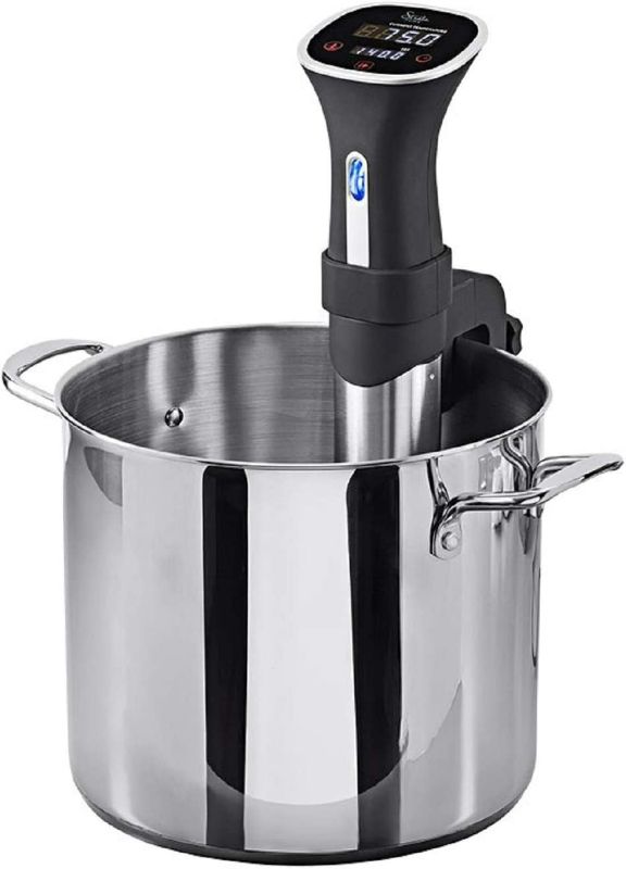 Photo 2 of Monoprice Sous Vide Immersion Cooker 800W - Black/Silver With Adjustable Clamp And Digital LED Touch Screen, Easy To Clean - Strata Home Collection