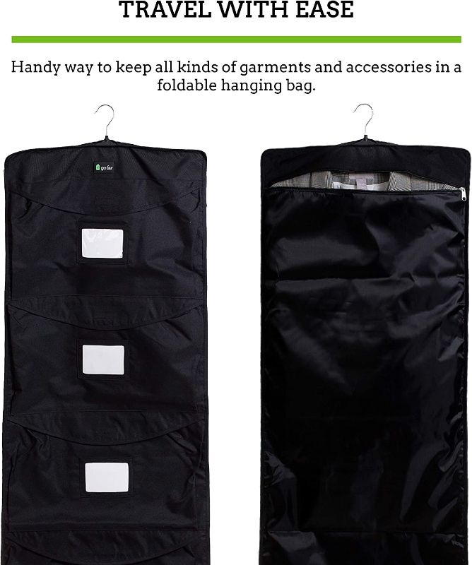 Photo 3 of Go Far 5-Day Travel Organizer - Use as Garment Bags for Closet Storage - Hanging Travel Bag for Men and Women