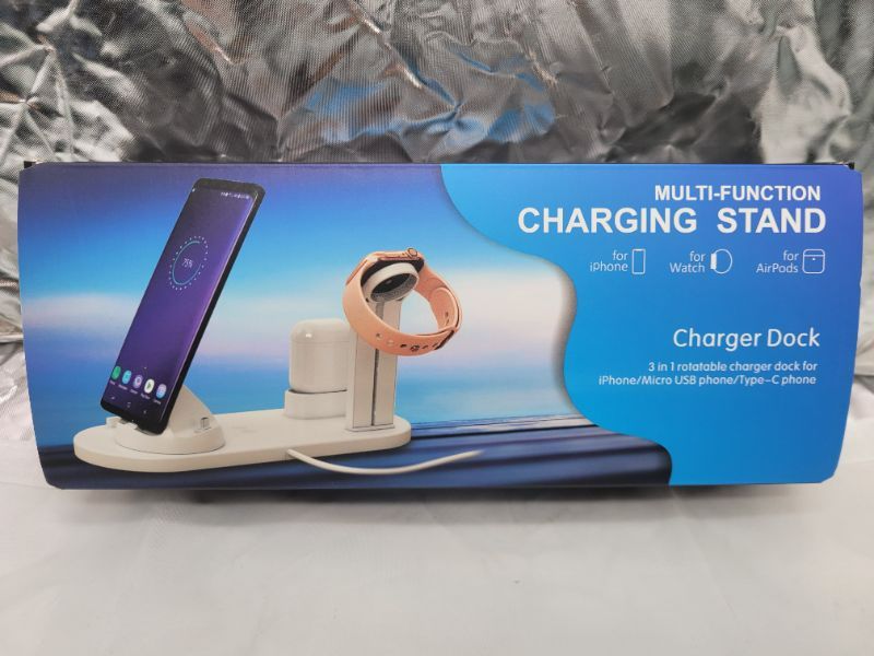 Photo 4 of Wireless Charging Station for iPhone, Wireless Charging Dock for iPhone 13 Pro Max,12/11 /Xs/Xr/X /10/8 Plus, Airpods 3/Pro/2/1, Samsung Galaxy S21,S20,S10