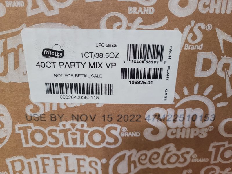 Photo 1 of Frito-Lay Variety Pack, Party Mix, 40 Count EXPIRED NOV/DEC 2022