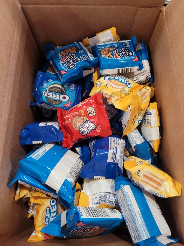 Photo 3 of OREO Original, OREO Golden, CHIPS AHOY! & Nutter Butter Cookie Snacks Variety Pack, 56 Snack Packs (2 Cookies Per Pack) EXPIRED OCT 2022