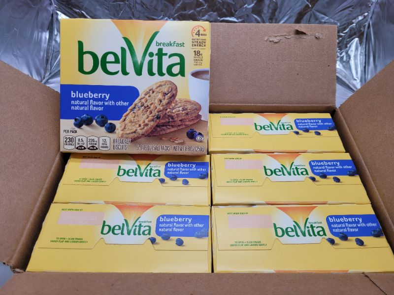 Photo 3 of belVita Blueberry Breakfast Biscuits, 30 Total Packs, 6 Boxes - 5cout  EXPIRED SEPT 2022
