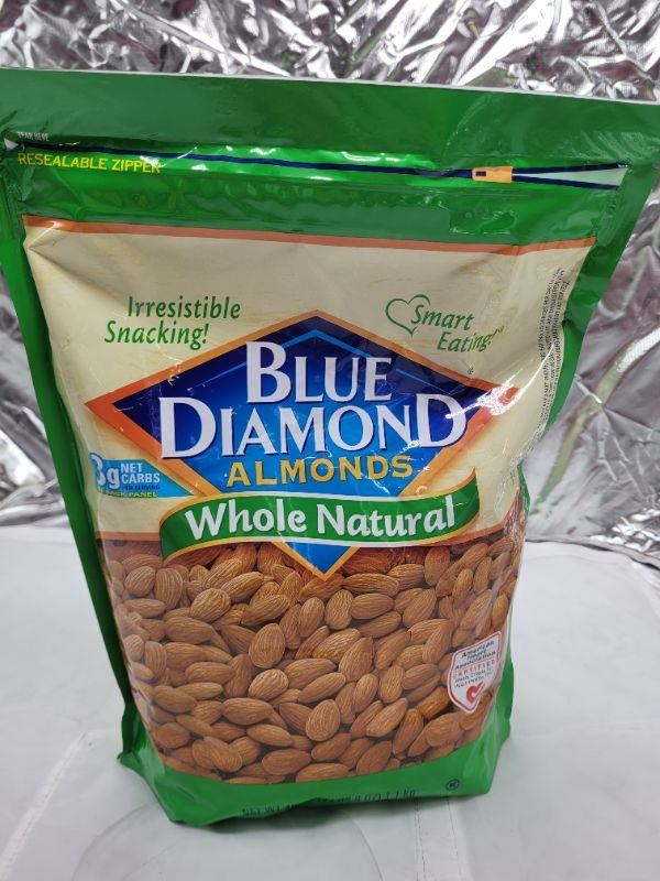 Photo 1 of Blue Diamond Whole Natural Almonds - 40 oz BEST BY APRIL 2023